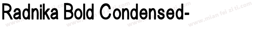 Radnika Bold Condensed字体转换